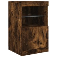 vidaXL Sideboard mit LED-Leuchten Räuchereiche 41x37x67 cm