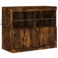 vidaXL Sideboard mit LED-Leuchten Räuchereiche 81x37x67 cm