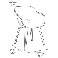 Keter Gartenst&uuml;hle Akola 2 Stk. Grau