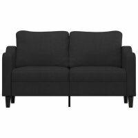 vidaXL 2-Sitzer-Sofa Schwarz 140 cm Stoff