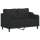 vidaXL 2-Sitzer-Sofa Schwarz 140 cm Stoff