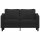 vidaXL 2-Sitzer-Sofa Schwarz 140 cm Stoff