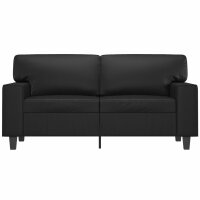 vidaXL 2-Sitzer-Sofa Schwarz 120 cm Kunstleder