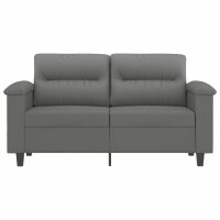 vidaXL 2-Sitzer-Sofa Dunkelgrau 120 cm Mikrofasergewebe