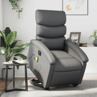 vidaXL Massagesessel mit Aufstehhilfe Elektrisch Grau...