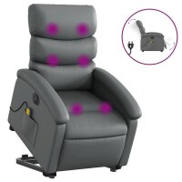 vidaXL Massagesessel mit Aufstehhilfe Elektrisch Grau...