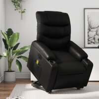 vidaXL Massagesessel mit Aufstehhilfe Elektrisch Schwarz...