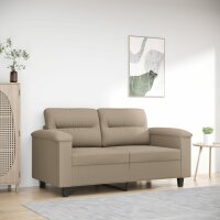 vidaXL 2-Sitzer-Sofa Taupe 120 cm Mikrofasergewebe