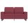 vidaXL 2-Sitzer-Sofa Weinrot 120 cm Stoff