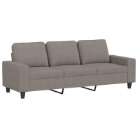 vidaXL 3-Sitzer-Sofa Taupe 180 cm Stoff