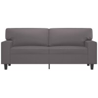 vidaXL 2-Sitzer-Sofa Grau 140 cm Kunstleder