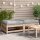 vidaXL Gartenhocker mit Kissen 2 Stk. Massivholz Kiefer