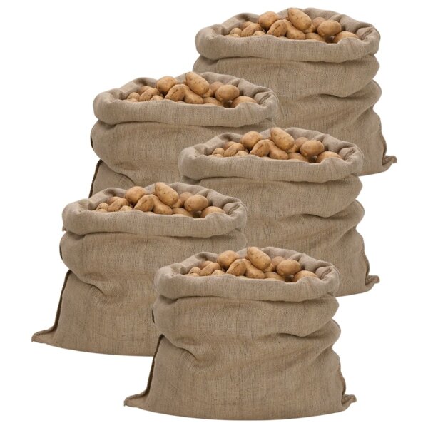 vidaXL Jutes&auml;cke 5 Stk. 100x110 cm 100% Jute 340 g/m&sup2;