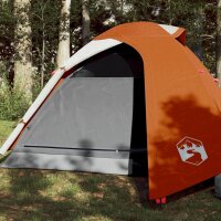 vidaXL Campingzelt 2 Personen Grau & Orange...