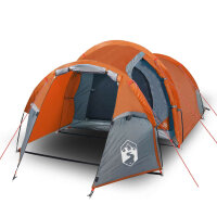 vidaXL Campingzelt 3 Personen Grau & Orange...