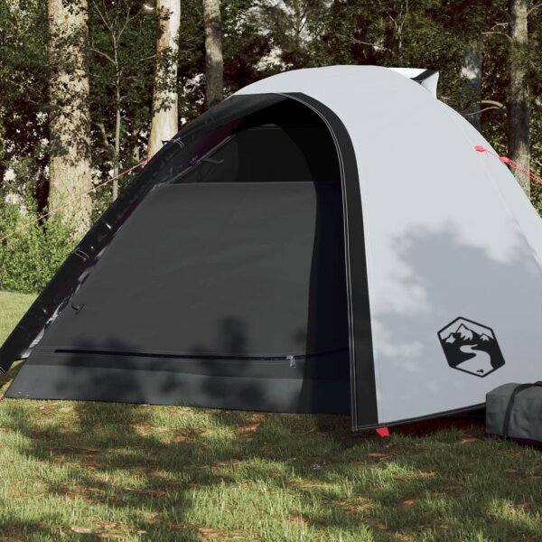 vidaXL Campingzelt 4 Personen Wei&szlig; 267x272x145 cm 185T Taft