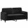 vidaXL 2-Sitzer-Sofa mit Zierkissen Schwarz 140 cm Samt