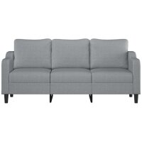 vidaXL 3-Sitzer-Sofa Hellgrau 180 cm Stoff