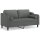 vidaXL 2-Sitzer-Sofa mit Zierkissen Dunkelgrau 140 cm Stoff