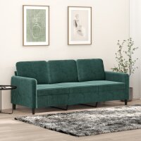 vidaXL 3-Sitzer-Sofa Dunkelgr&uuml;n 180 cm Samt