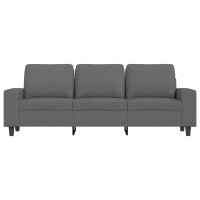 vidaXL 3-Sitzer-Sofa Dunkelgrau 180 cm Stoff