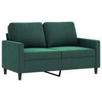 vidaXL 2-Sitzer-Sofa Dunkelgr&uuml;n 120 cm Samt