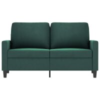 vidaXL 2-Sitzer-Sofa Dunkelgr&uuml;n 120 cm Samt