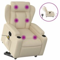 vidaXL Elektrischer Massagesessel mit Aufstehhilfe Creme...