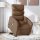 vidaXL Massagesessel mit Aufstehhilfe Braun Stoff