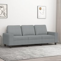 vidaXL 3-Sitzer-Sofa Hellgrau 180 cm Stoff