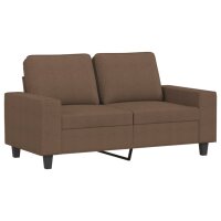 vidaXL 2-Sitzer-Sofa Braun 120 cm Stoff