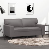vidaXL 2-Sitzer-Sofa Grau 120 cm Kunstleder