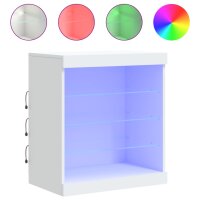 vidaXL Sideboard mit LED-Beleuchtung Weiß 60,5x37x67 cm