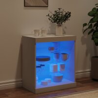 vidaXL Sideboard mit LED-Beleuchtung Weiß 60,5x37x67 cm