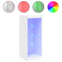 vidaXL Sideboard mit LED-Beleuchtung Weiß 41x37x100 cm