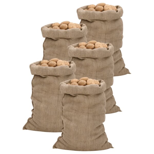 vidaXL Jutes&auml;cke 5 Stk. 60x105 cm 100% Jute 340 g/m&sup2;