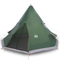 vidaXL Campingzelt 4 Personen Grün 367x367x259 cm 185T Taft