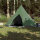 vidaXL Campingzelt 4 Personen Grün 367x367x259 cm 185T Taft