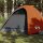 vidaXL Campingzelt 4 Personen Grau &amp; Orange 267x272x145 cm 185T Taft