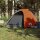 vidaXL Campingzelt 4 Personen Grau &amp; Orange 267x272x145 cm 185T Taft