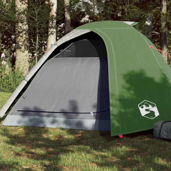 vidaXL Campingzelt 4 Personen Gr&uuml;n 267x272x145 cm 185T Taft