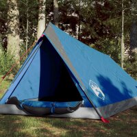 vidaXL Campingzelt 2 Personen Blau 200x120x88/62 cm 185T...