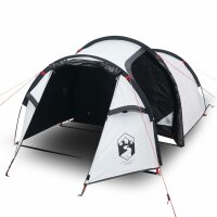 vidaXL Campingzelt 4 Personen Weiß 360x135x105 cm 185T Taft