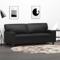 vidaXL 2-Sitzer-Sofa Schwarz 140 cm Kunstleder