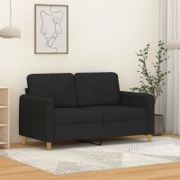 vidaXL 2-Sitzer-Sofa Schwarz 120 cm Stoff