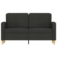 vidaXL 2-Sitzer-Sofa Schwarz 120 cm Stoff