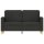 vidaXL 2-Sitzer-Sofa Schwarz 120 cm Stoff