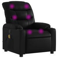 vidaXL Massagesessel Schwarz Kunstleder