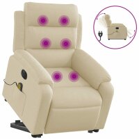 vidaXL Elektrischer Massagesessel mit Aufstehhilfe Creme...