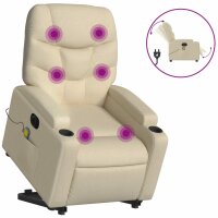 vidaXL Elektrischer Massagesessel mit Aufstehhilfe Creme...